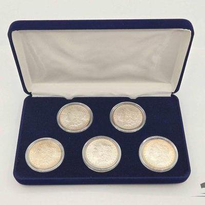 #1504 • (5) 1881-1885 Morgan Silver Dollars
