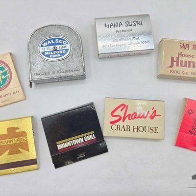 #954 • Tape Measurer & (7) Match Boxes
