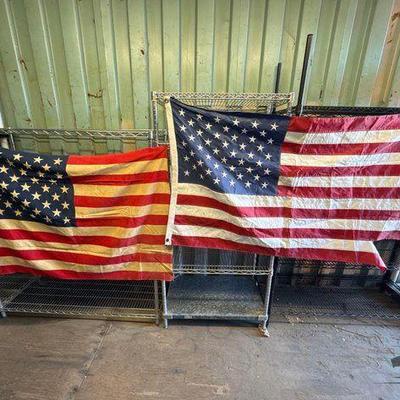 #3084 • (2) American Flags
