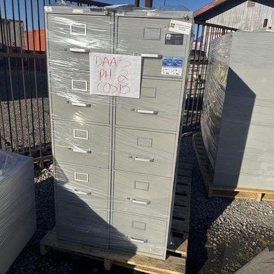 #85022 • (5) Metal Filing Cabinets
