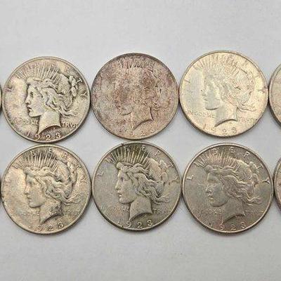 #1742 • (10) 1923 Peace Silver Dollar
