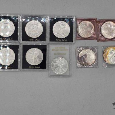 #2066 • 10 Silver Eagle Coins
