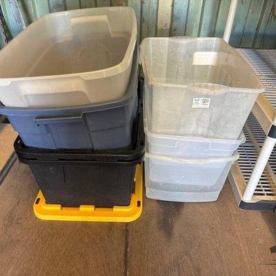 #3078 • (7) Plastic Totes
