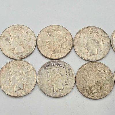 #1712 • (10) 1922 Peace Silver Dollar

