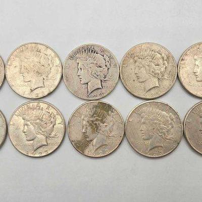 #1758 • (10) 1923 Peace Silver Dollar
