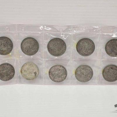 #1674 • (10) Morgan Silver Dollars
