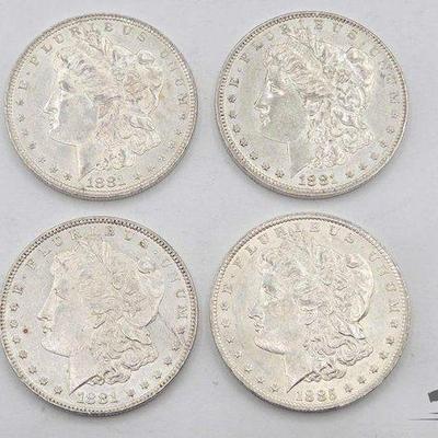 #1564 • (4) New Orleans 1881-1885 Morgan Silver Dollars
