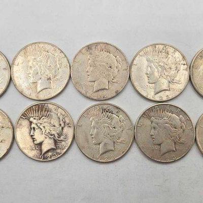#1782 • (10) 1923 Silver Peace Dollars
