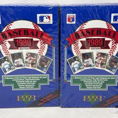 #2526 • (2) SEALED 1989 Baseball Edition Upper Deck The Collector’s Choice Trading Cards
