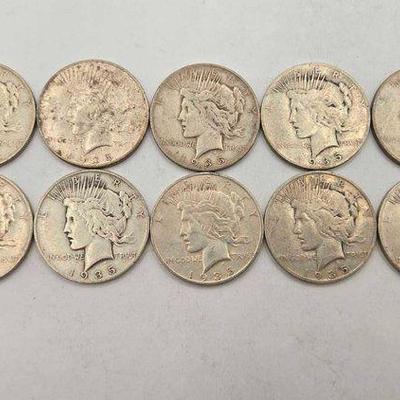 #1814 • (10) 1935 Silver Peace Dollars
