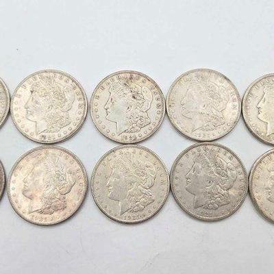 #1618 • (10) San Francisco 1921 Morgan Silver Dollars
