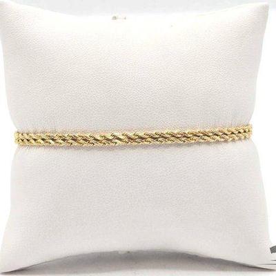 #616 • 14k Yellow Gold Bracelet, 4.59g
