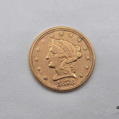 #1318 • 1878 $2.50 Liberty Head Gold Coin
