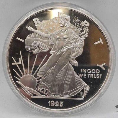 #2014 • 1995 Silver Eagle One Troy Pound .999 Fine Silver with Certificate of Authenticity
