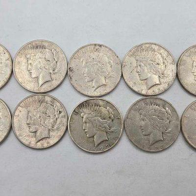 #1780 • (10) 1923 Silver Peace Dollars
