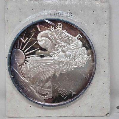 #2012 • 1996 Silver Eagle One Troy Pound .999 Fine Silver with Certificate of Authenticity with Fed Card
