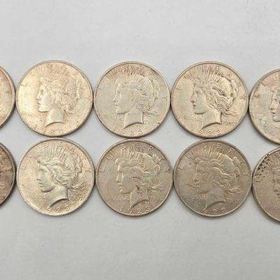 #1756 • (10) 1923 Peace Silver Dollar
