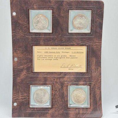 #1410 • (4) 1878-1900 Philadelphia & Carson City Morgan Silver Dollars
