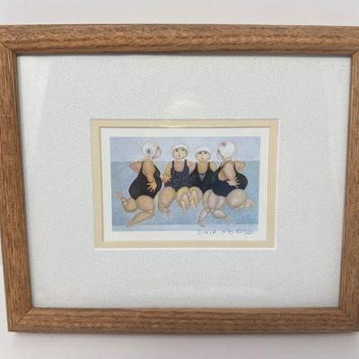 Dixie Rogerson Signed Lithograph Ladies Of The Downtown Pool	