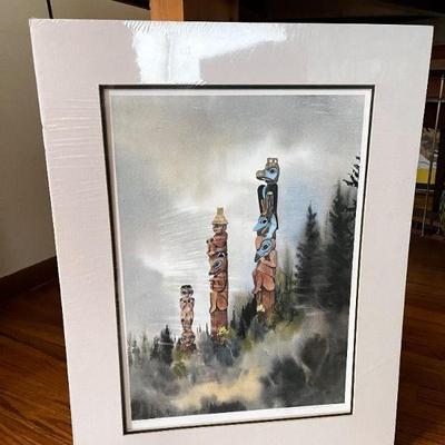 Signed Art Print S.E. Alaska Sentinels By N. Taylor Stonington, 1977	