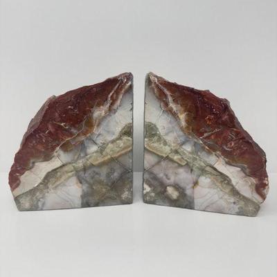 Polished Tuledad Agate Bookends from Duck Flat, Nevada	