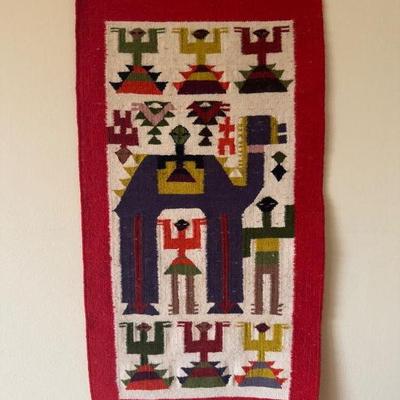 Tunisian/Turkish Inspired Colorful Camel Rug Runner	