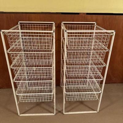 Pair of Versatile 5-Tier Wire Storage Racks	