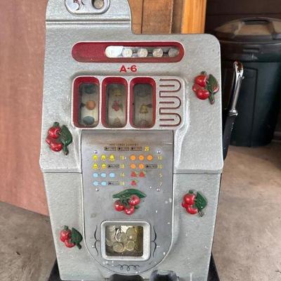 1930's 5¢ Bursting Cherry Slot Machine	