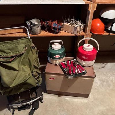 Camping & Outdoor Gear Lot – Coleman Coolers, Jugs, Cookware, & More	