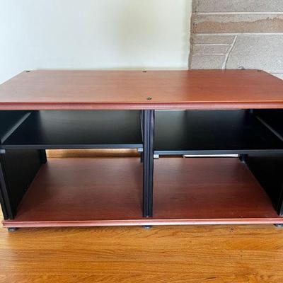 Media Console / Audio Rack – Wood & Metal w/ Shelves	
