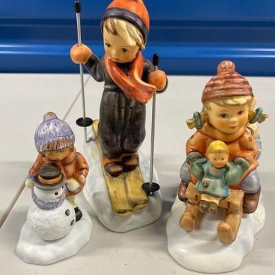 SCH525 - Vintage Hummels - “Skier”, “Christmas Delivery”, & “A Gift For Snowman”