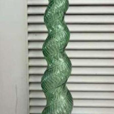 SCH112 - Vintage Chianti Twisted Green Glass Bottle
