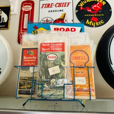 Vintage road maps