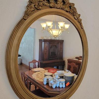 Nice Gold Round Mirror