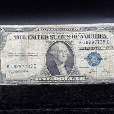 1935-E Blue Seal 1$ Silver Certificate
