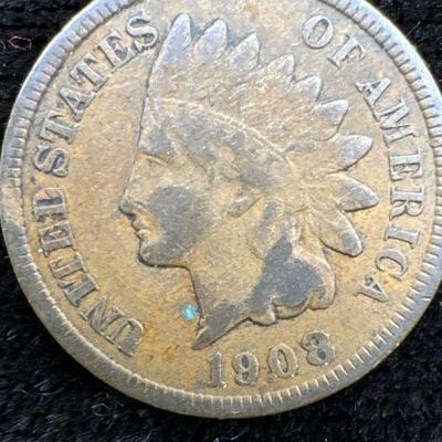 1908-S “F” Indian Head Cent
