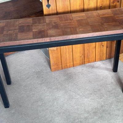 Wide Hallway Checkerboard Style Table
