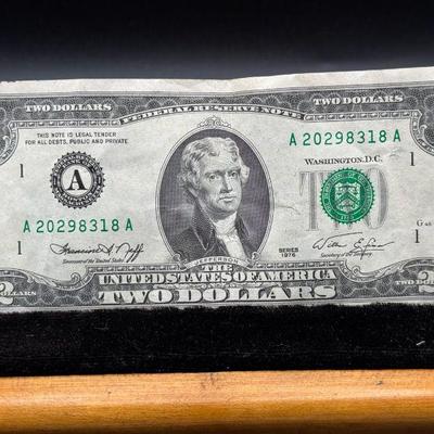 1976 $2 Bill Green Seal
