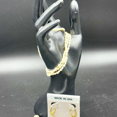 Pearl Jewelry Lot Feat. Necklace W 14KT Clasp
