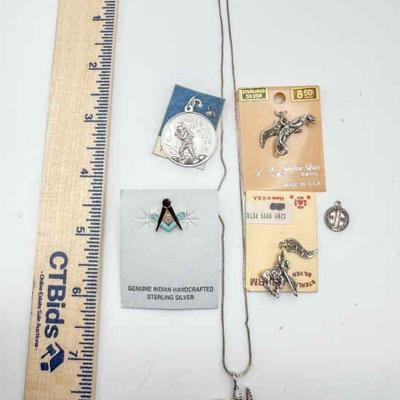 (6) Sterling Silver Charms & Necklaces
