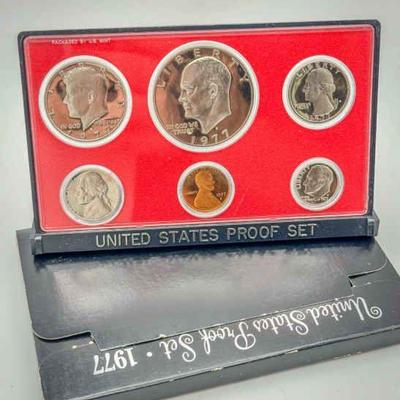 1977 U.S. Mint Proof Set – 6 Coins in Display Case
