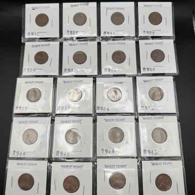 Sleeved Lincoln Wheat Penny Collection
