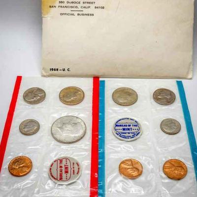 1968 U.S. Mint Uncirculated Coin Set – San Francisco Assay

