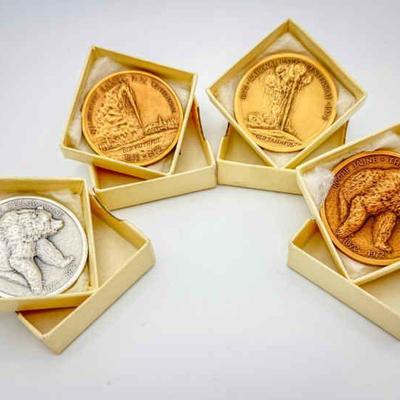 Set of Four Yellowstone National Park Centennial Medals
