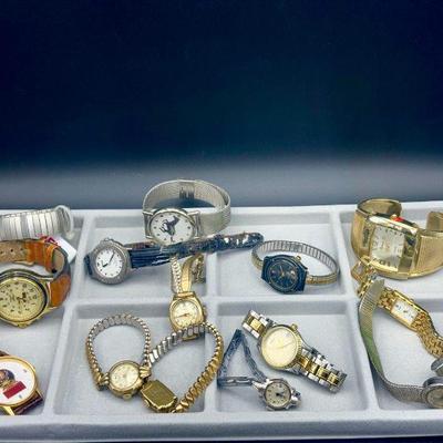 Tray Of Vintage Watches
