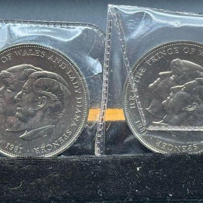 (2) 1981 25 Pence Royal Wedding Commemorative Coins
