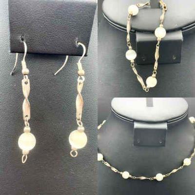 Jewelry Set With Sterling Silver Clasps
