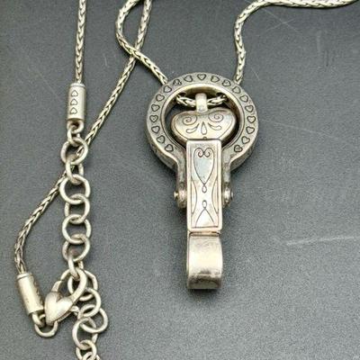 Brighton Floating Heart Lanyard Badge Clip Necklace
