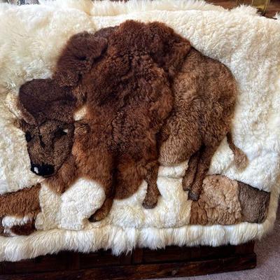 Alpaca Fur Tapestry Of A Buffalo
