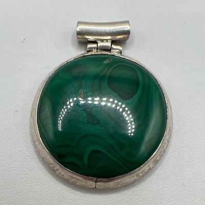 Malachite Sterling Silver Pendant
